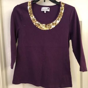 Liz Lange Scoop Neck Sweater with Sparkle and Shine!